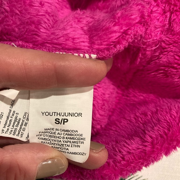 Little Girls North Face Fleece Beanie Hat - Picture 4 of 4